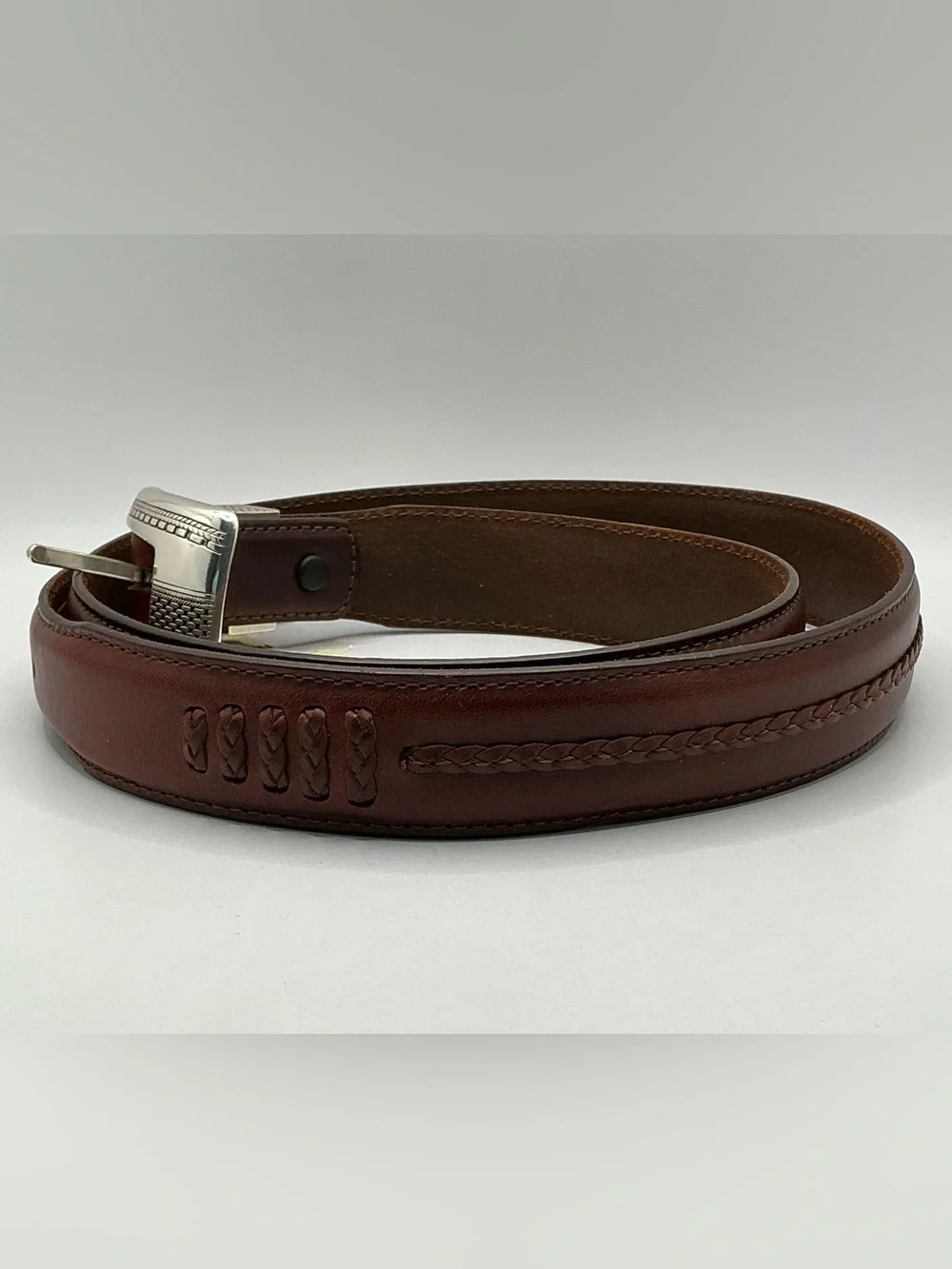🤎 BRIGHTON 🤎Onyx Brown Leather Salina Taper Belt
